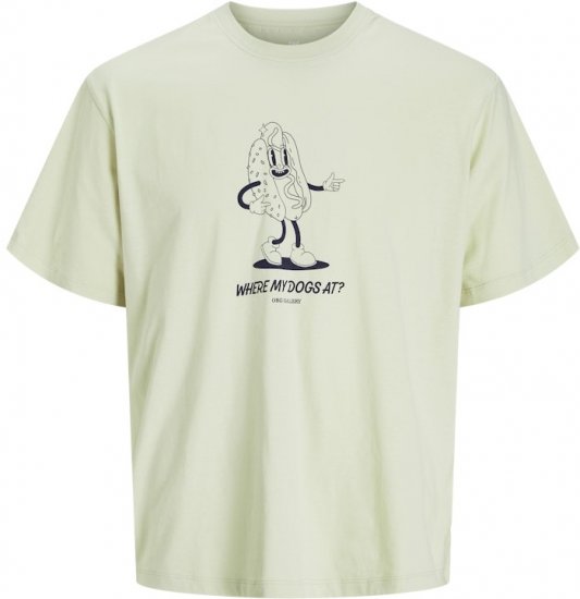 Jack & Jones Unexpect Crew Neck T-Shirt Green - Kratke Majice - Moške kratke majice za močnejše postave