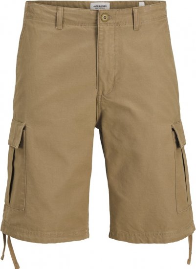 Jack & Jones Cole Barkley Cargo Shorts Brown - Kratke hlače - Moške Kratke Hlače za Močnejše Postave