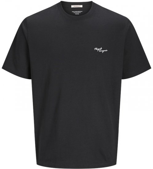 Jack & Jones Almeria Back Print T-Shirt Black - Kratke Majice - Moške kratke majice za močnejše postave