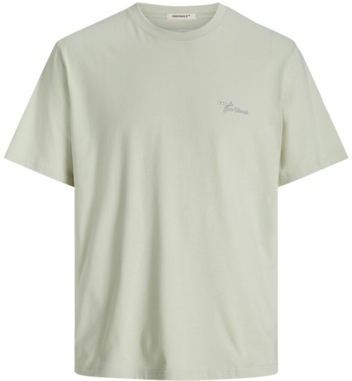 Jack & Jones Almeria Back Print T-Shirt Light Green - Kratke Majice - Moške kratke majice za močnejše postave