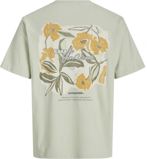 Jack & Jones Almeria Back Print T-Shirt Light Green - Kratke Majice - Moške kratke majice za močnejše postave