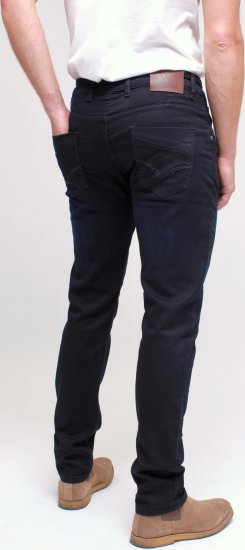 Kam Jeans Jacob Knitted Denim Reg Fit Jeans Blue-Black - Kavbojke & hlače - Moške Kavbojke in Hlače za Močnejše Postave