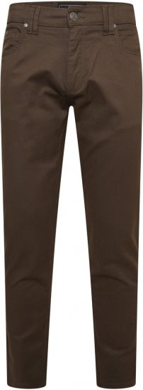 Kam Jeans 265 5 Pocket Weave Stretch Pants Brown - Kavbojke & Hlače - Moške Kavbojke in Hlače za Močnejše Postave