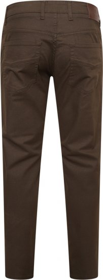Kam Jeans 265 5 Pocket Weave Stretch Pants Brown - Kavbojke & hlače - Moške Kavbojke in Hlače za Močnejše Postave