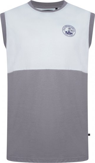 Kam Jeans 5764 Palm Springs Vest Sleeveless T-Shirt Griffin Grey - Kratke Majice - Moške kratke majice za močnejše postave