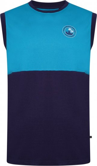 Kam Jeans 5764 Palm Springs Vest Sleeveless T-Shirt Navy Academy - Kratke Majice - Moške kratke majice za močnejše postave