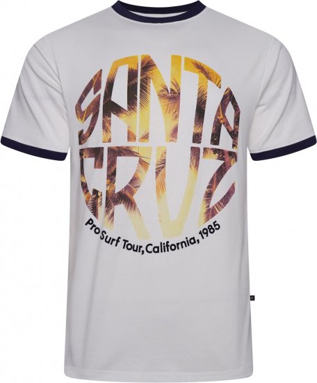 Kam Jeans 5767 Santa Cruz T-Shirt Snow White - Kratke Majice - Moške kratke majice za močnejše postave