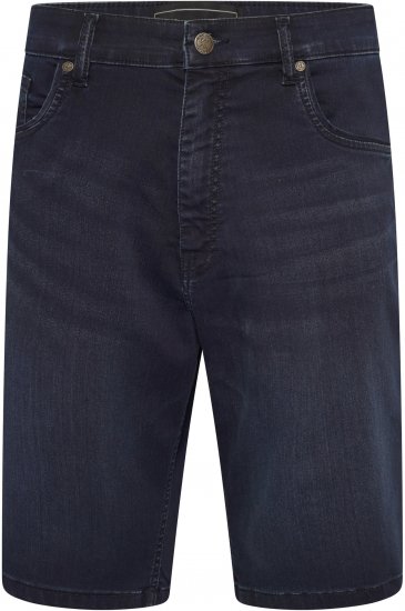 Kam Jeans NUNEZ2 Knitted Denim Stretch Shorts Dark Navy - Kratke hlače - Moške Kratke Hlače za Močnejše Postave