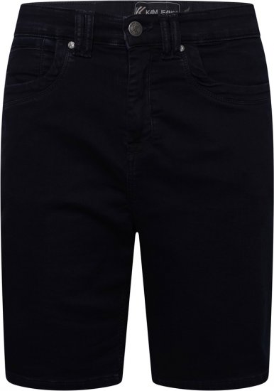 Kam Jeans Pepe Knitted Denim Shorts Blue-Black - Kratke hlače - Moške Kratke Hlače za Močnejše Postave