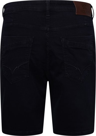 Kam Jeans Pepe Knitted Denim Shorts Blue-Black - Kratke hlače - Moške Kratke Hlače za Močnejše Postave
