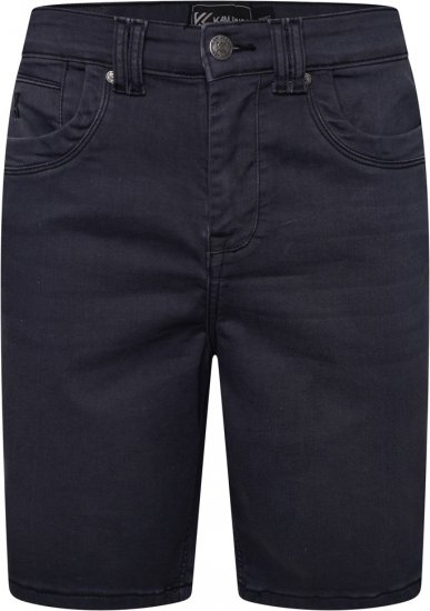 Kam Jeans Pepe Knitted Denim Shorts Charcoal - Kratke hlače - Moške Kratke Hlače za Močnejše Postave