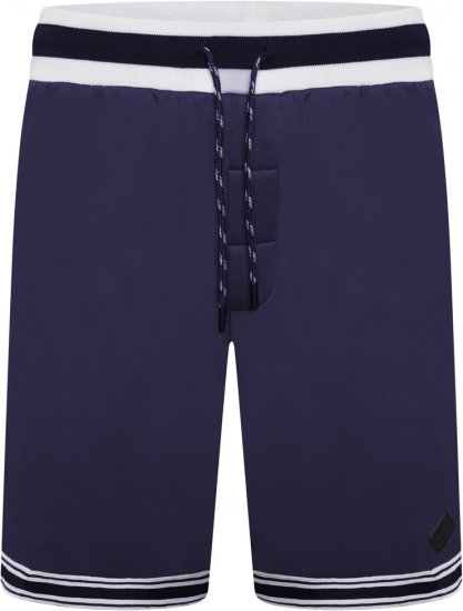 Kam Jeans TS005 Retro Tracky Set (Shorts/Sleeveless Hoodie) Navy - Trenirke kompleti - Moške Trenirke kompleti za močnejše postave