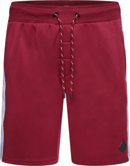 Kam Jeans TS006 Retro Pannelled Tracky Set (Shorts/Sleeveless Hoodie) Red - Trenirke kompleti - Moške Trenirke kompleti za močnejše postave