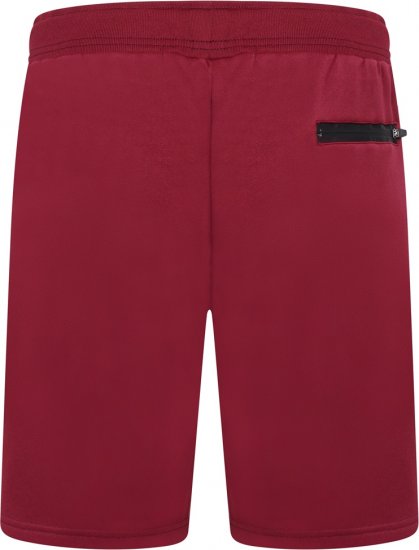 Kam Jeans TS006 Retro Pannelled Tracky Set (Shorts/Sleeveless Hoodie) Red - Trenirke kompleti - Moške Trenirke kompleti za močnejše postave