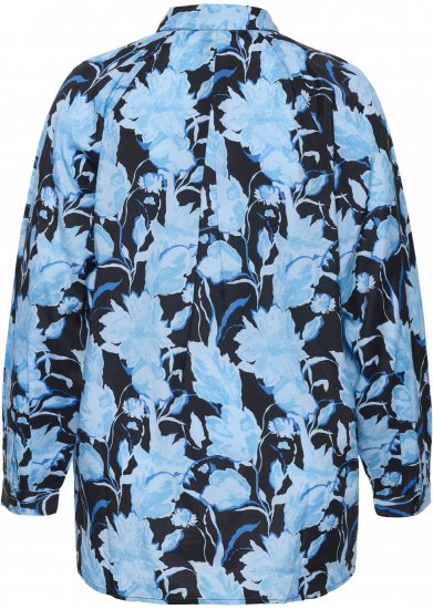 Kaffe Curve Sasja Srajca z dolgimi rokavi Blue Snake Flower - Bluze & Tunike - 
