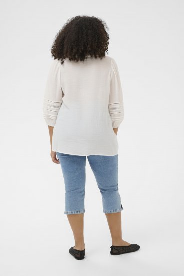 Kaffe Curve Liwa Shirt Chalk - Bluzne srajce - 