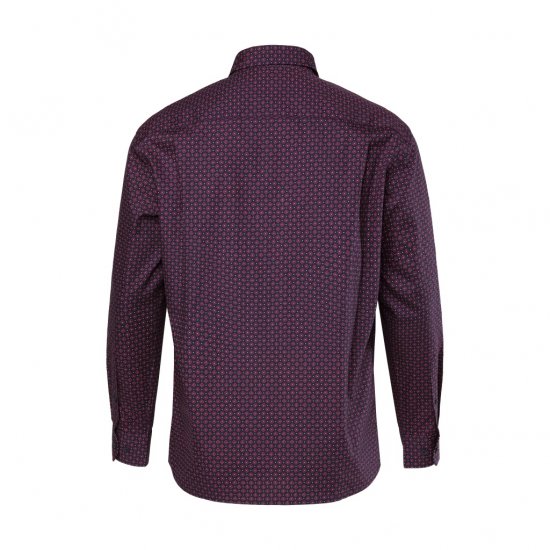 Boston Park Shirt Long Sleeve Navy Blue - Srajce - Moške srajce za Močnejše Postave