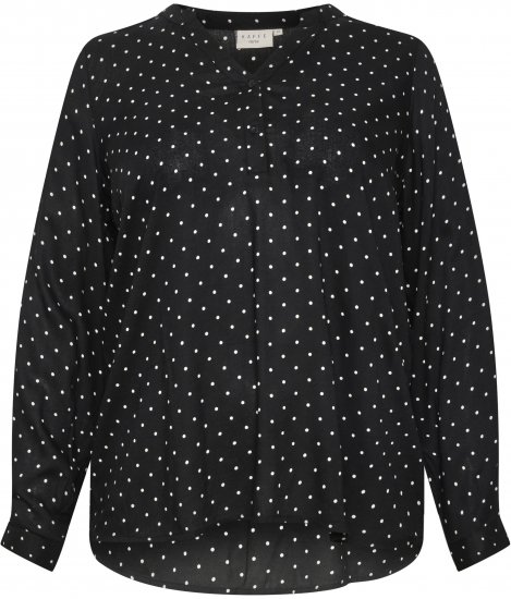 Kaffe Curve Joy Bluza Črna/Bela Pikčasta - Bluze & Tunike - 