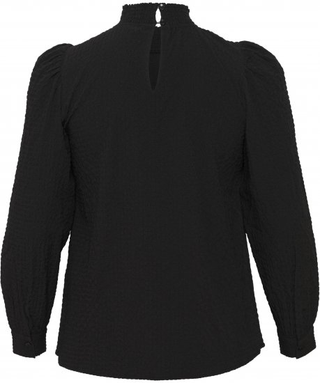 Kaffe Curve Ditta Smock Bluza Globoko Črna - Bluze & Tunike - 
