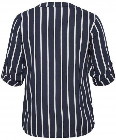 Kaffe Curve Sida Bluza Midnight/Kredna Črtasta - Bluze & Tunike - 