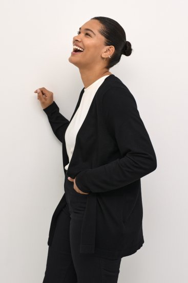 Kaffe Curve Farsia Jopica Globoko črna - Puloverji & jopice - 