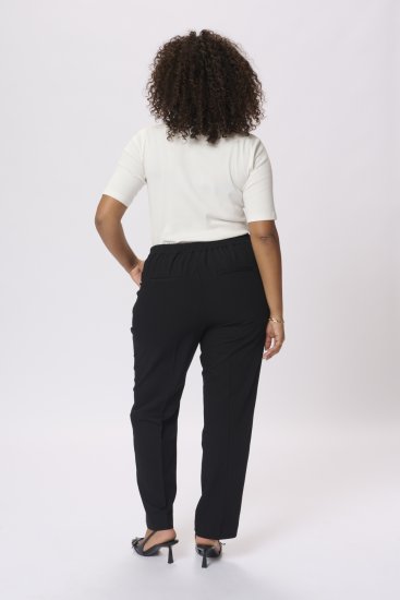 Kaffe Curve Sakira Dolge hlače Globoko črna - Kavbojke & Hlače v Velikih Številkah – Plus Size - 