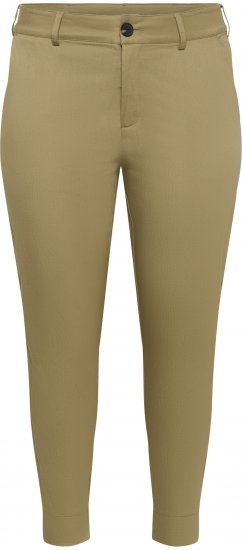 Kaffe Curve Leana Chino Hlače 7/8 Okamneli Hrast - Kavbojke & Hlače v Velikih Številkah – Plus Size - 