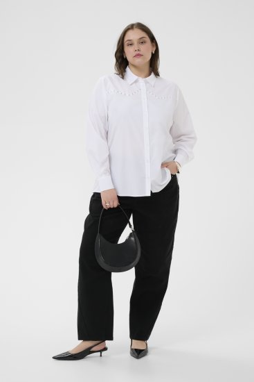 Kaffe Curve Janni Shirt Optical White - Bluzne srajce - 