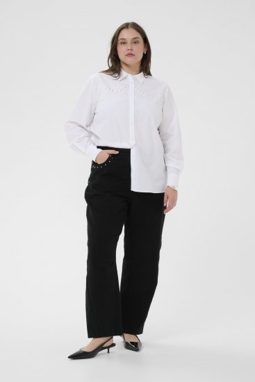 Kaffe Curve Janni Shirt Optical White - Bluzne srajce - 