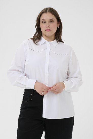 Kaffe Curve Janni Shirt Optical White - Bluzne srajce - 