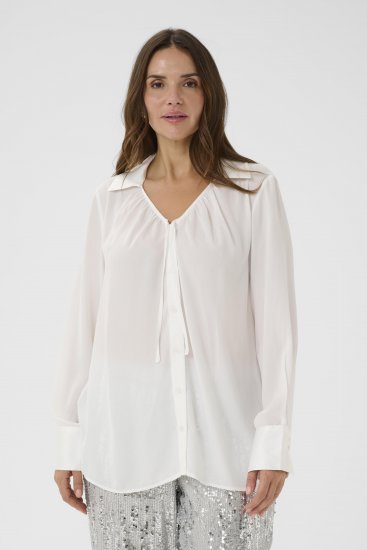 Kaffe Curve Gina Shirt White - Bluzne srajce - 