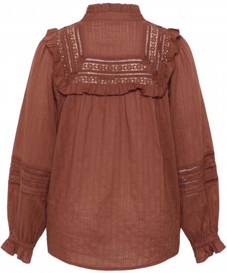 Kaffe Curve Jessa Shirt Henna Brown - Bluze & Tunike - 