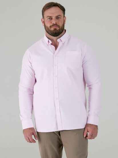 D555 Richard Oxford Srajca Z Dolgimi Rokavi TALL Roza - TALL srajce - 