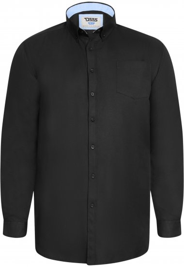 D555 Richard Oxford Srajca Z Dolgimi Rokavi TALL Črna - TALL srajce - 