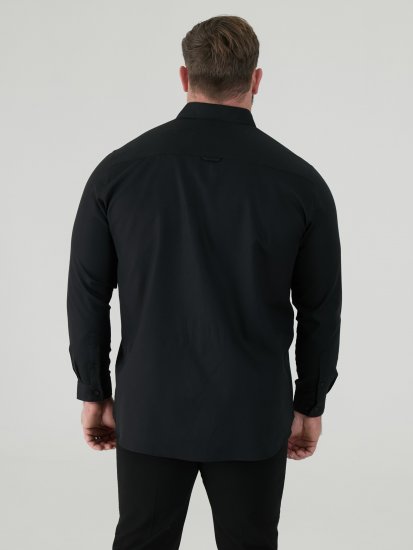 D555 Richard Oxford Srajca Z Dolgimi Rokavi TALL Črna - TALL srajce - 