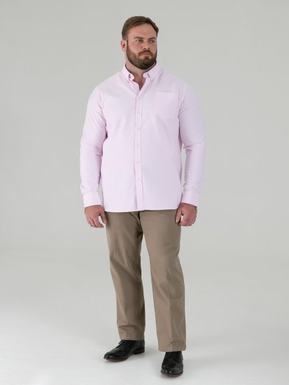 D555 Richard Oxford Srajca Z Dolgimi Rokavi TALL Roza - TALL srajce - 