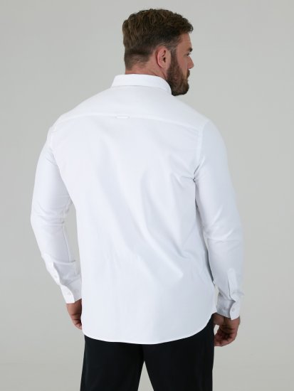 D555 Richard Oxford Srajca Z Dolgimi Rokavi TALL Bela - TALL srajce - 