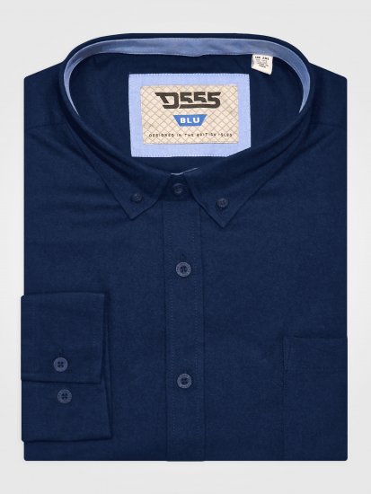 D555 Richard Oxford Srajca Z Dolgimi Rokavi TALL Temno Modra - TALL srajce - 