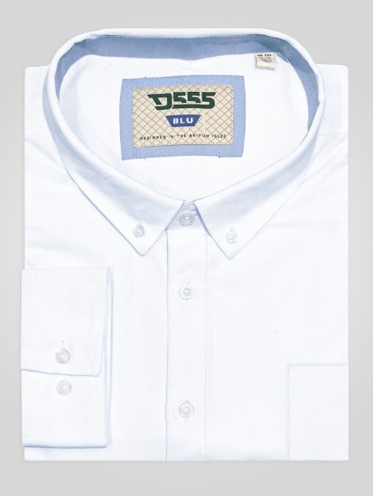 D555 Richard Oxford Srajca Z Dolgimi Rokavi TALL Bela - TALL srajce - 