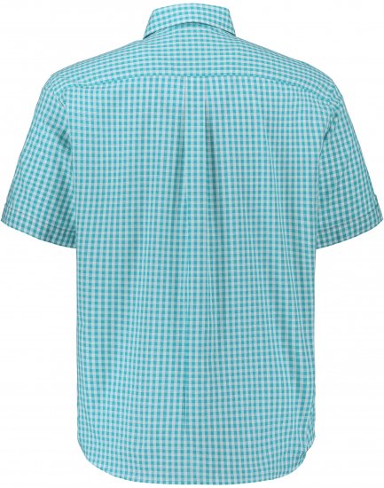 JP1880 Shirt Traditional Short Sleeve Turquoise - Srajce - Moške srajce za Močnejše Postave