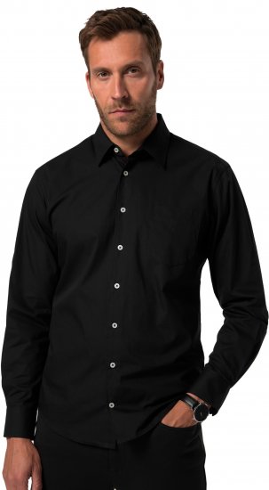 JP1880 Shirt Long Sleeve Modern Fit Black TALL - MOŠKA OBLAČILA MT-6XLT - DALJŠI kroji