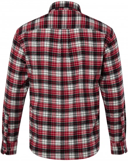JP1880 Shirt Flannel Checked Long Sleeve Red TALL - MOŠKA OBLAČILA MT-6XLT - DALJŠI kroji