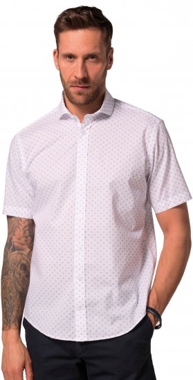 JP1880 Business Modern Fit Short Sleeve Shirt TALL Off-White - TALL srajce - 