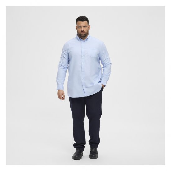 North Latitude Oxford Shirt Light Blue - Srajce - Moške srajce za Močnejše Postave
