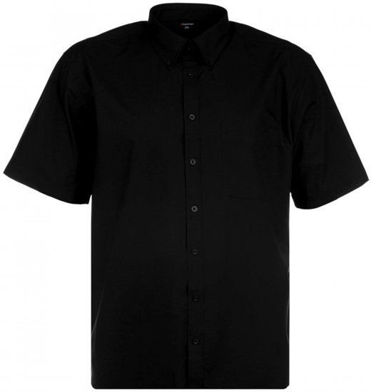 Espionage SH149 Plain Short Sleeve Shirt Black - Srajce - Moške srajce za Močnejše Postave