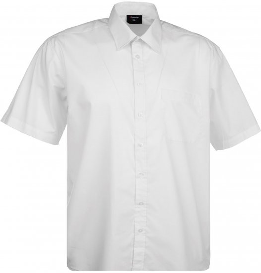 Espionage SH149 Short Sleeve Shirt White - Srajce - Moške srajce za Močnejše Postave