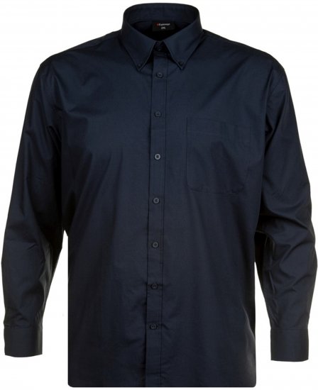 Espionage SH150 Plain Long Sleeve Shirt Navy - Srajce - Moške srajce za Močnejše Postave