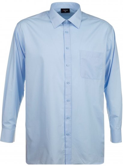 Espionage SH151 Long Sleeve Plain Collar Shirt Blue - Srajce - Moške srajce za Močnejše Postave
