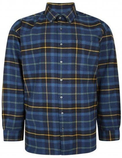 Espionage SH359 Window Payne Checked Shirt Navy/Gold - Srajce z dolgimi rokavi - 