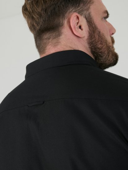 D555 James Oxford Srajca Z Kratkimi Rokavi TALL Črna - TALL srajce - 